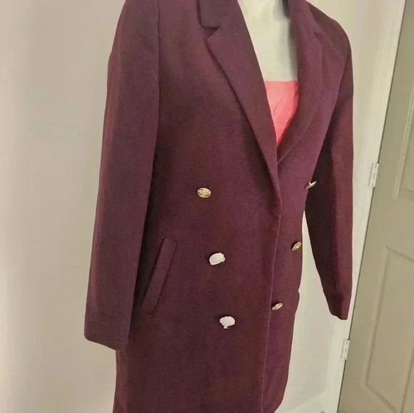 BooHoo Petite Kara Double Breasted Military Duster Size 6 - Picture 6 of 15